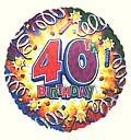 Birthday Explosion 40 Balloon