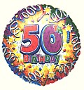 Birthday Explosion 50 Balloon