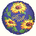 Get Well Sunflower Balloon