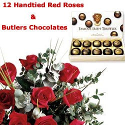 12 Red Roses & Chocolates