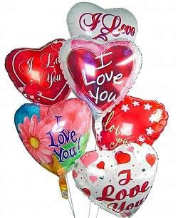 6 Valentine Balloon Bouquet