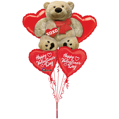 Teddy bear top helium balloons