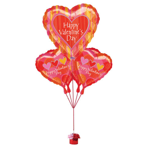 Big! Happy Valentine's Day Bouquet Helium Mylar Balloons