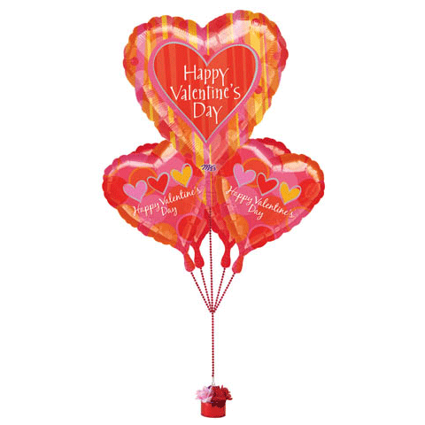 Big! Happy Valentine's Day Bouquet Helium Mylar Balloons