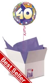 40th Birthday Balloon in a Box