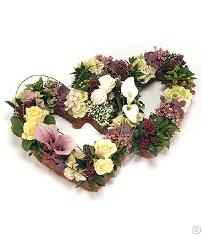 Double Heart Textured Open
