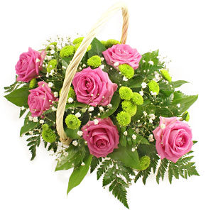 Pink & Lime Flower Basket