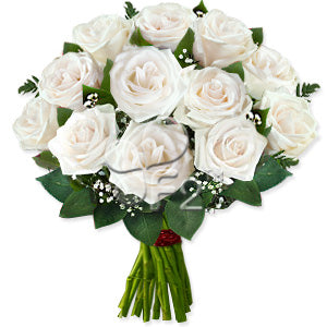 Dozen White Roses