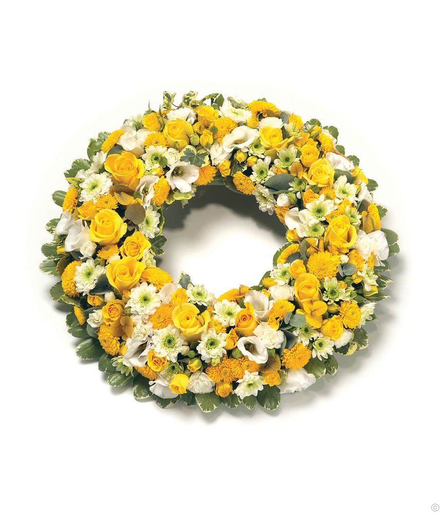 Wreath - Yellow & White